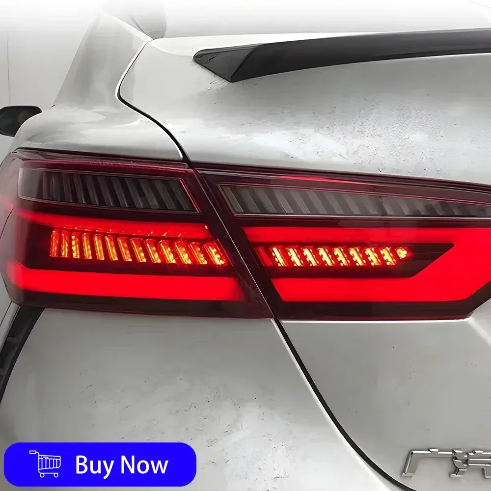 لتويوتا كامري 8th 2018-2023 مجموعة المصابيح الخلفية للسيارة مصابيح خلفية خلفية معدلة LED ملحقات إشارة الانعطاف الفرامل الديناميكية #5