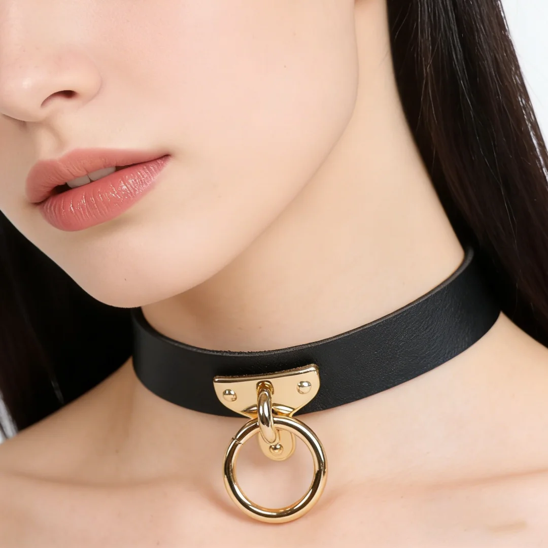 Punk Spike Metal Collar Girls Leather Harness Choker Necklace for Women Party Club Chockers Gothic Jewelry Harajuku