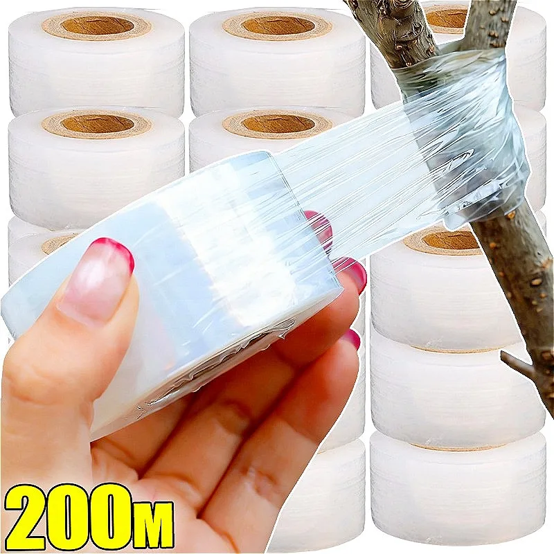 

Пленка для прививки из полиэтилена, прозрачная водонепроницаемая лента для прививки, самоклеящаяся эластичная лоза, аксессуар для прививки томатов, садовые принадлежности