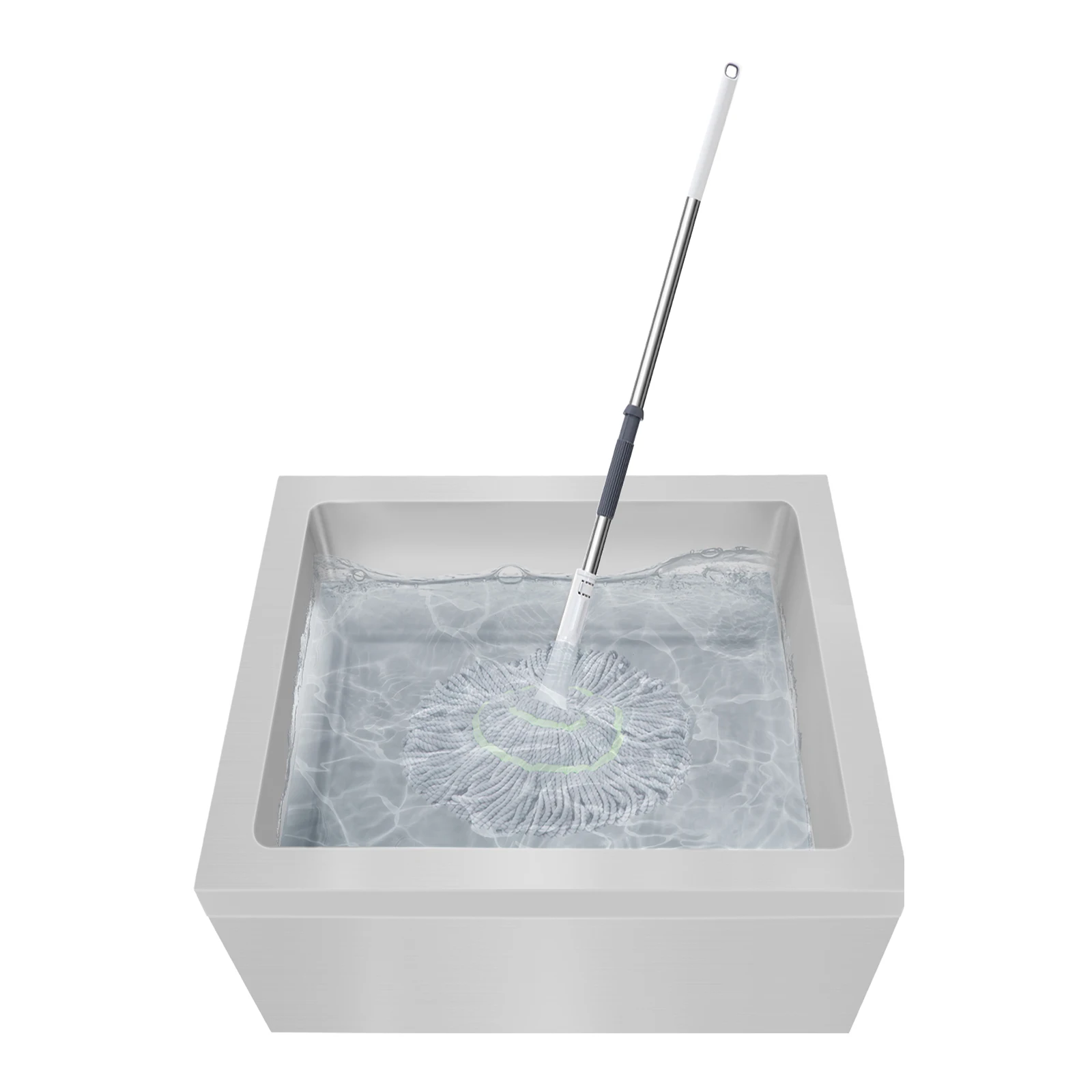 Stainless Steel Floor Mop Sink 22×19×12in Wire Drawing Polished Anti-rust Anti-corrosion Impact Resistant Commercial Rectangular Wash Basin 8in Deep Large Inner Tank Multi-purpose Utility Cleaning Sink For Restaurant Hotel School