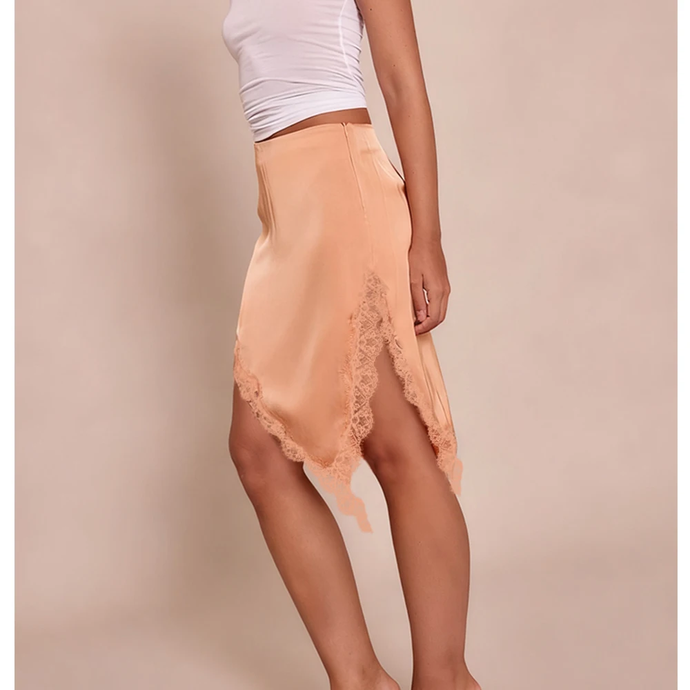 

Женские летние y2k фея, сексуальные кружевные лоскутные атласные мини-юбки с низкой талией, асимметричные юбки трапециевидной формы для пляжной вечеринки, уличная одежда