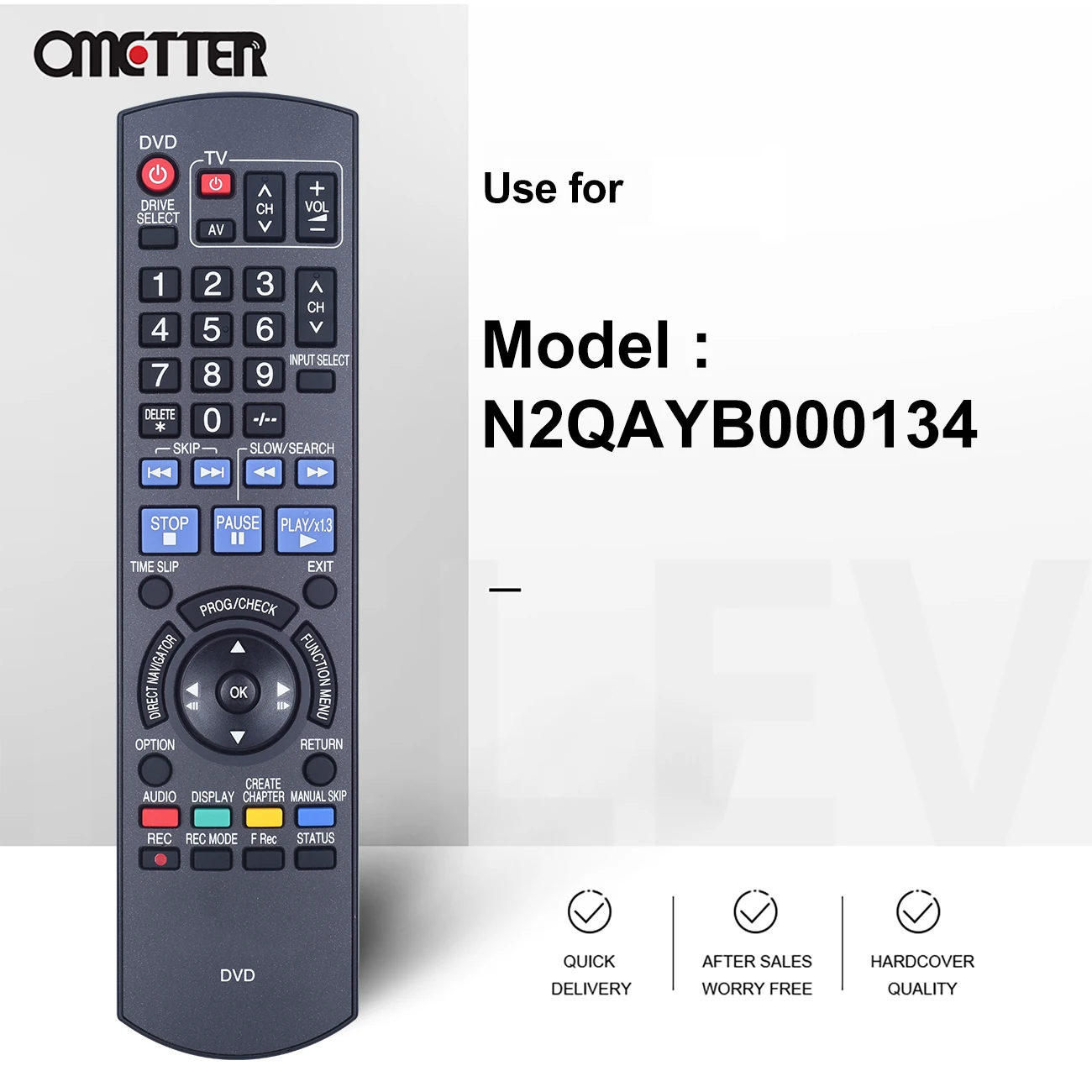 New N2QAYB000134 Fit for Panasonic DVD Player Remote Control DMR-EH57 DMR-EH67 DMR-EH68 DMR-EH58