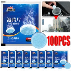 100-1PCS Solid Glass Cool Windscreen Cleaner Effervescent Tablet Auto Wiper Pads Concentrated Tablets Detergent Car Toilet  Acce