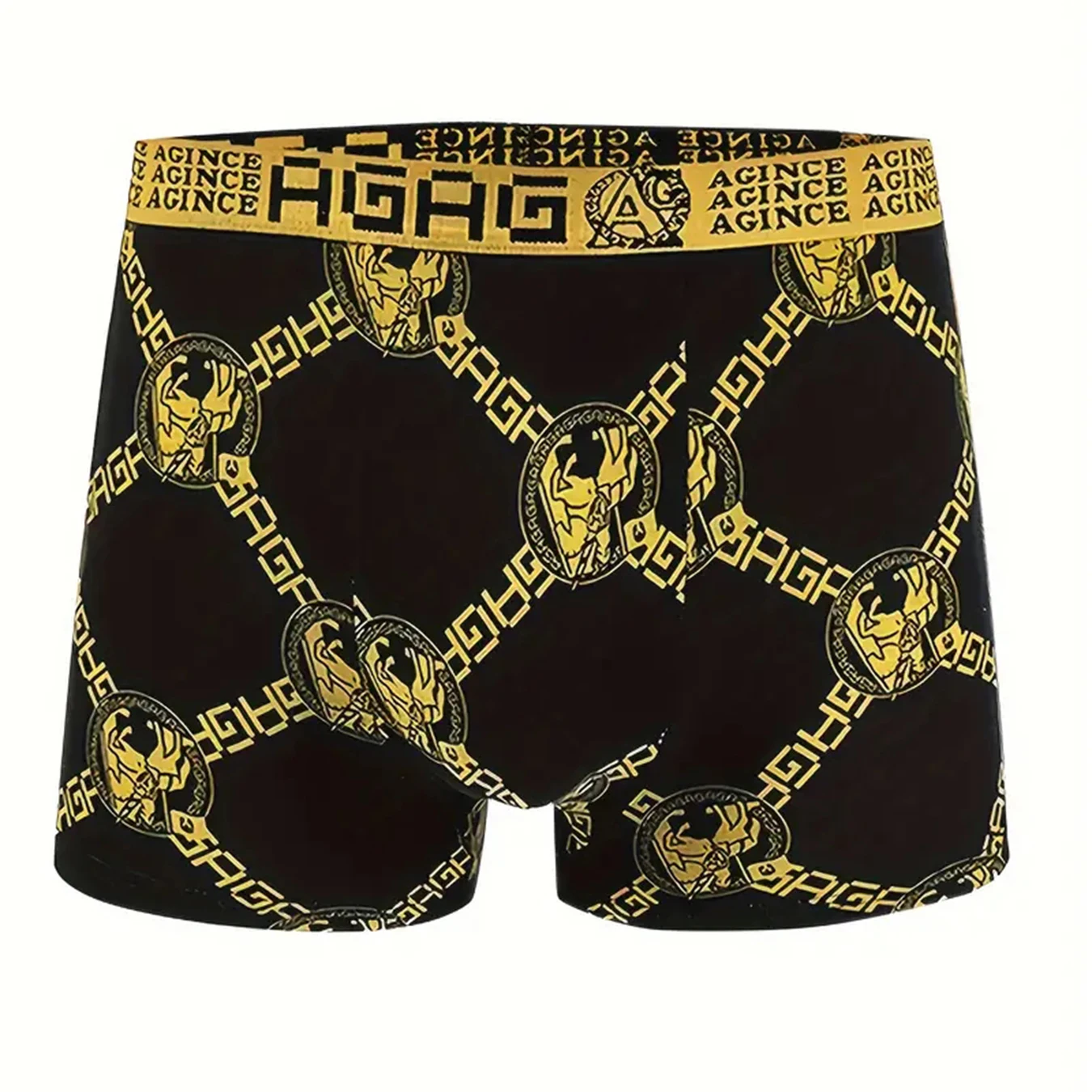 8 قطع من الملابس الداخلية الرجالية الفاخرة ذات الزاوية المسطحة المطبوعة على شكل سلسلة فارس - مجموعة ملابس داخلية مريحة وقابلة للتنفس وسريعة الجفاف #3