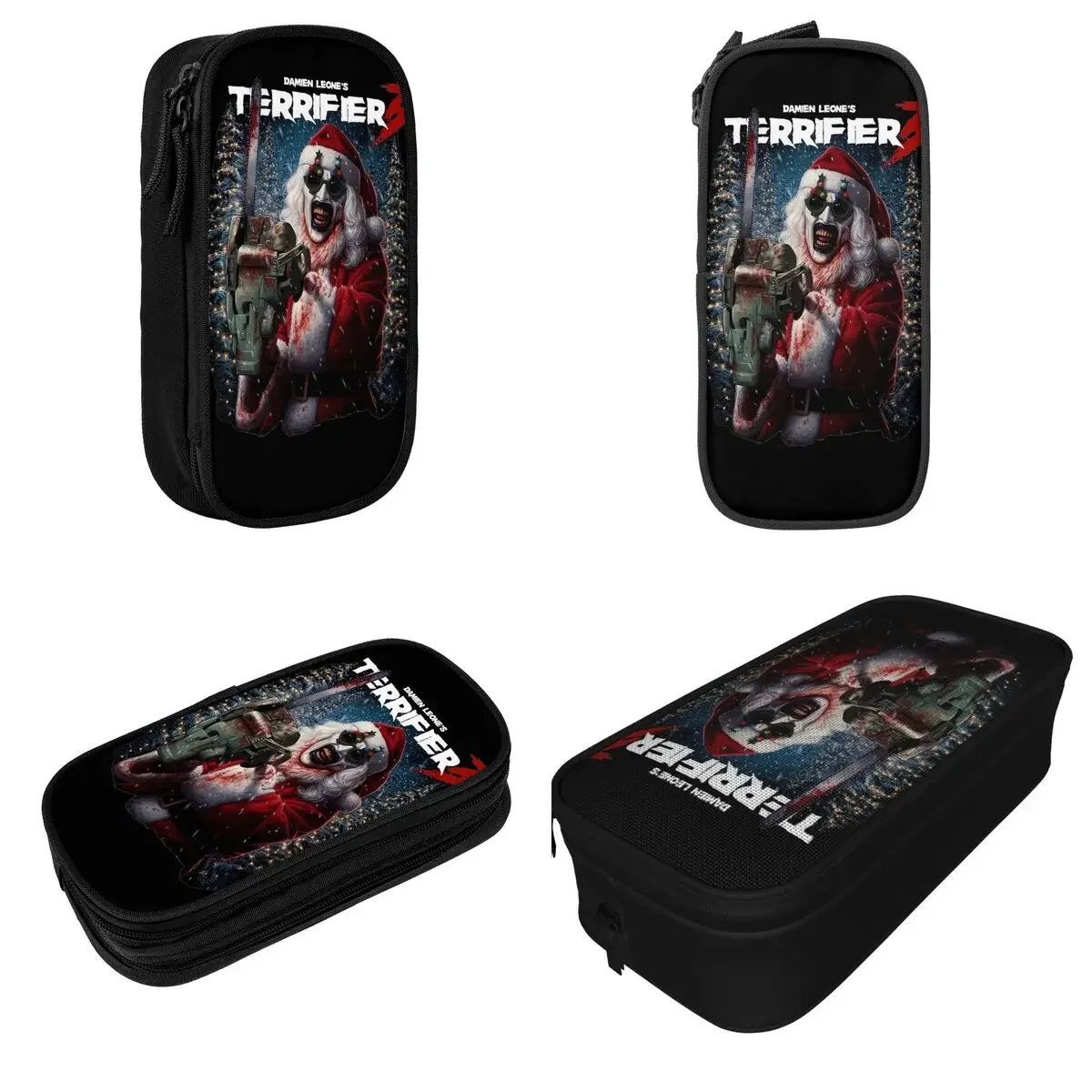 

Terrifier 3 Merry Christmas Pencil Cases Clown Movie Horror Pencil Box Pen Box for Girl Boy Large Bags School Supplies Gifts