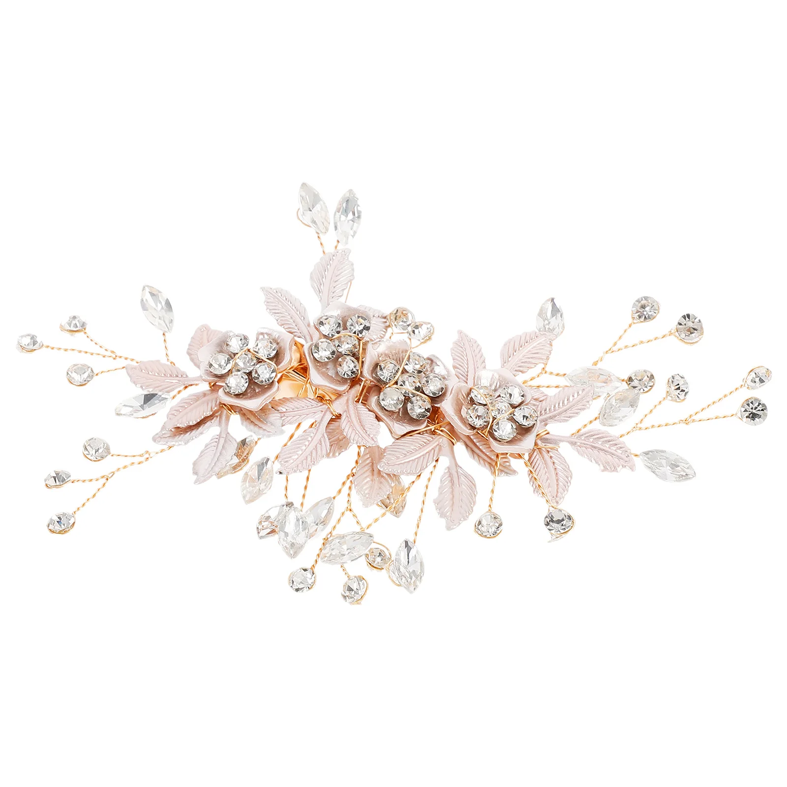 

Rhinestone Hair Clip Wedding Bridal Barrette Crystal Pins Headpiece Bridesmaid Styling Daily Dressing Glossy Strong Quality