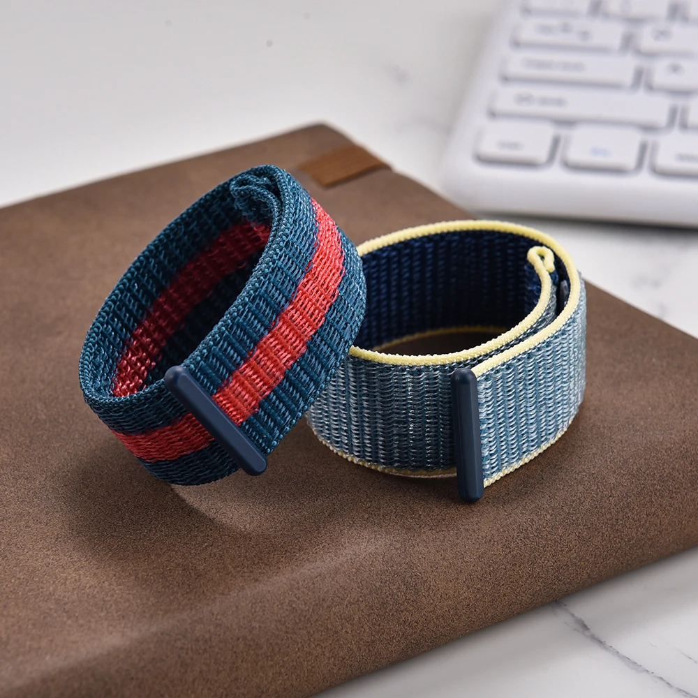 2025 Nuovo cinturino per orologio in nylon elastico 20mm 22mm cinturino regolabile per orologio Garmin/Fitbit leggero resistente al sudore unisex