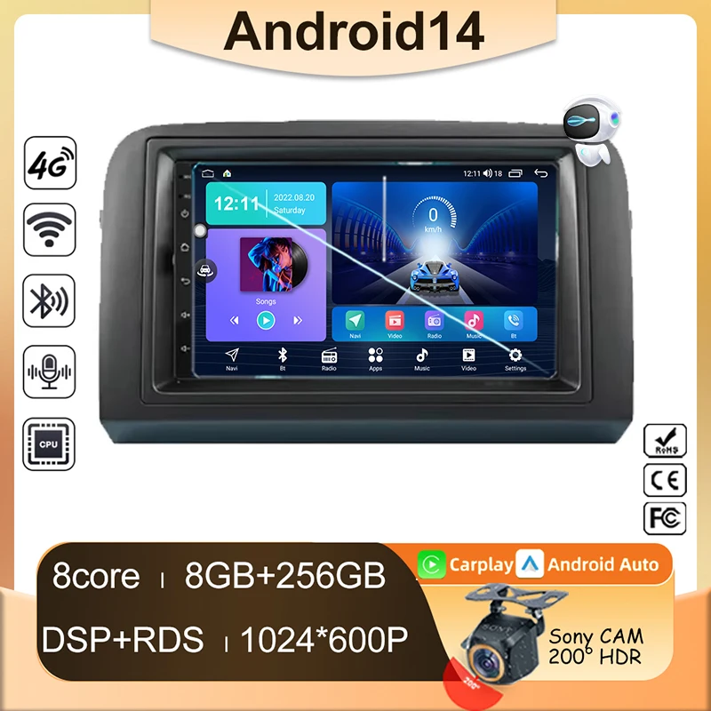 Samochodowy Android dla Fiat Croma 2005-2012 Odtwarzacz stereo Auto Radio Multimedia GPS Kamera Ekran DVD Nawigacja Jednostka główna Monitor TV