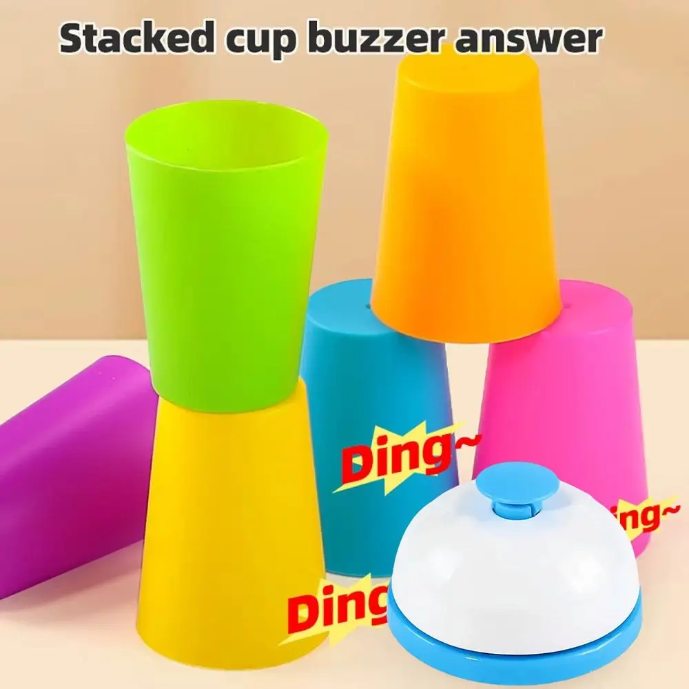 Color Learning Stacking Cup Game Intellectual Enlightenment Color Cognition Board Game Educational Quick Stack Montessori