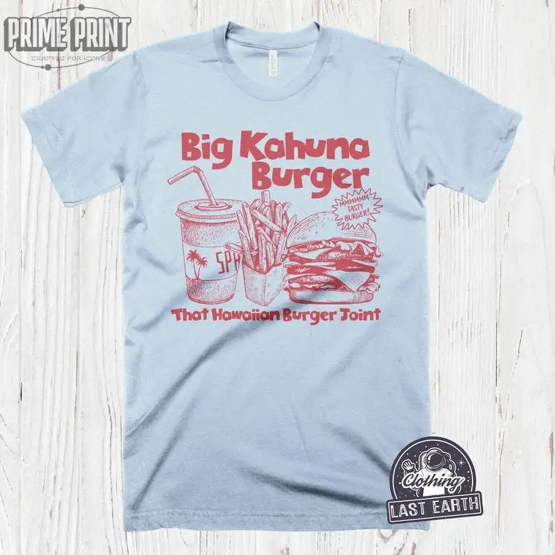 Camiseta Grande de Kahuna para hombre y mujer, camisa de hamburguesa hawaiana, divertida camiseta de comida, Quentin Tarantino, divertidas camisetas gráficas, regalo para niños