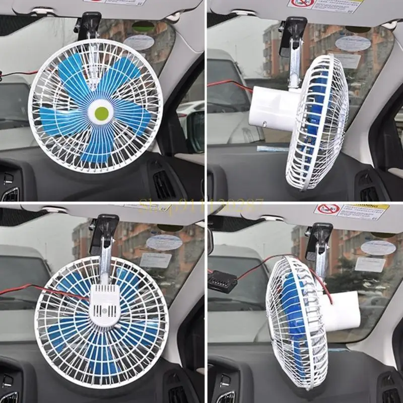 

J1HC 24V 12V Fan for Front/Rear Passenger, 35° Car Essentials Car Cooler Fan