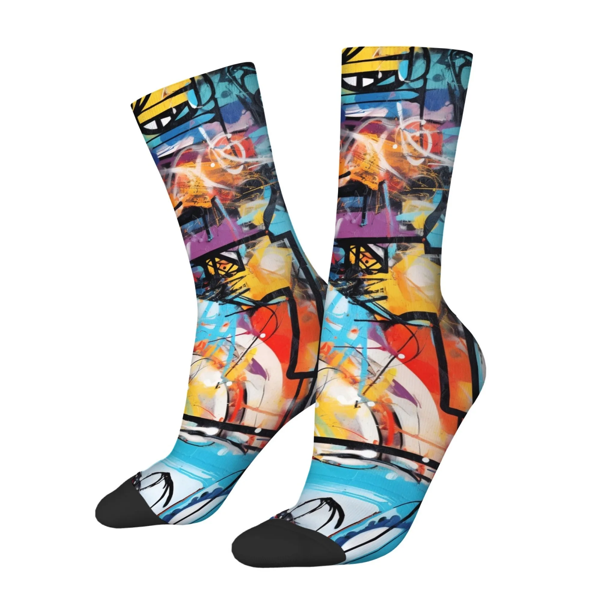 

Street-style Abstract Graffiti Men's Socks Non-slip Breathable Durable Socks Rebellious Funny Novelty and Joyful Socks Gifts
