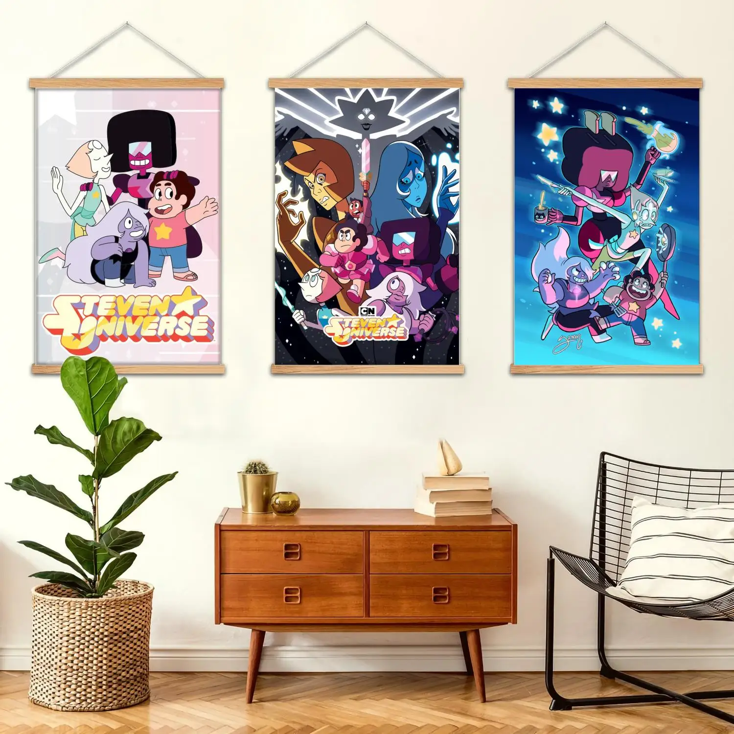 Steven Universe Framed Wall Painting Canvas Art Poster and Wall Art,  Modern Family, Bedroom Decor, Posters,Decorative painting