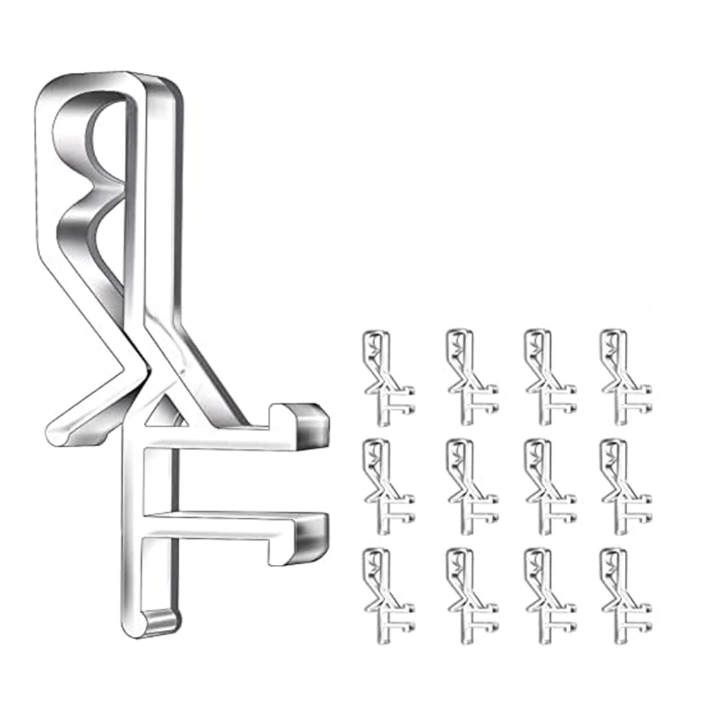 Hidden Channel Valance Clips, 1-7/8Inch Clear Plastic Valance Clips for the Valance with a Groove in the Back ( 24Pcs )