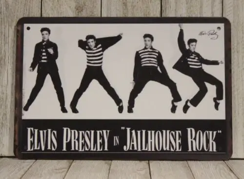 m1,Elvis Presley Tin Metal Sign Movie Poster Jailhouse Rock Vintage Ad Style XZ-Aluminum