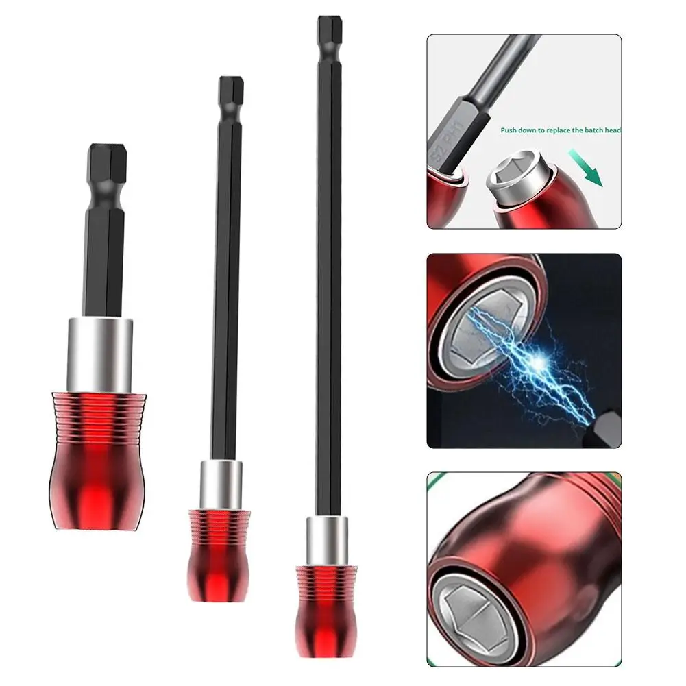 

Магнитная направляющая для винтового привода, держатель наконечника для ударного сверла, отвертка 1/4 дюйма, шестигранная быстроразъемная направляющая, набор адаптеров для стержня ﻿