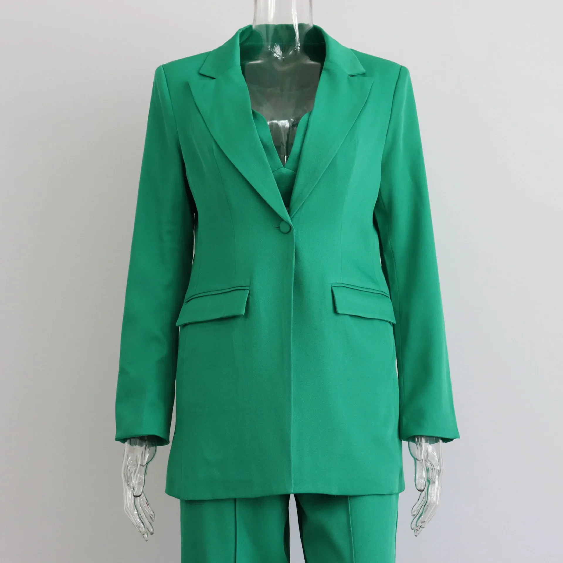 Spring Suit Jacket Vest Straight Trousers Three-piece Women's Commuter Suit