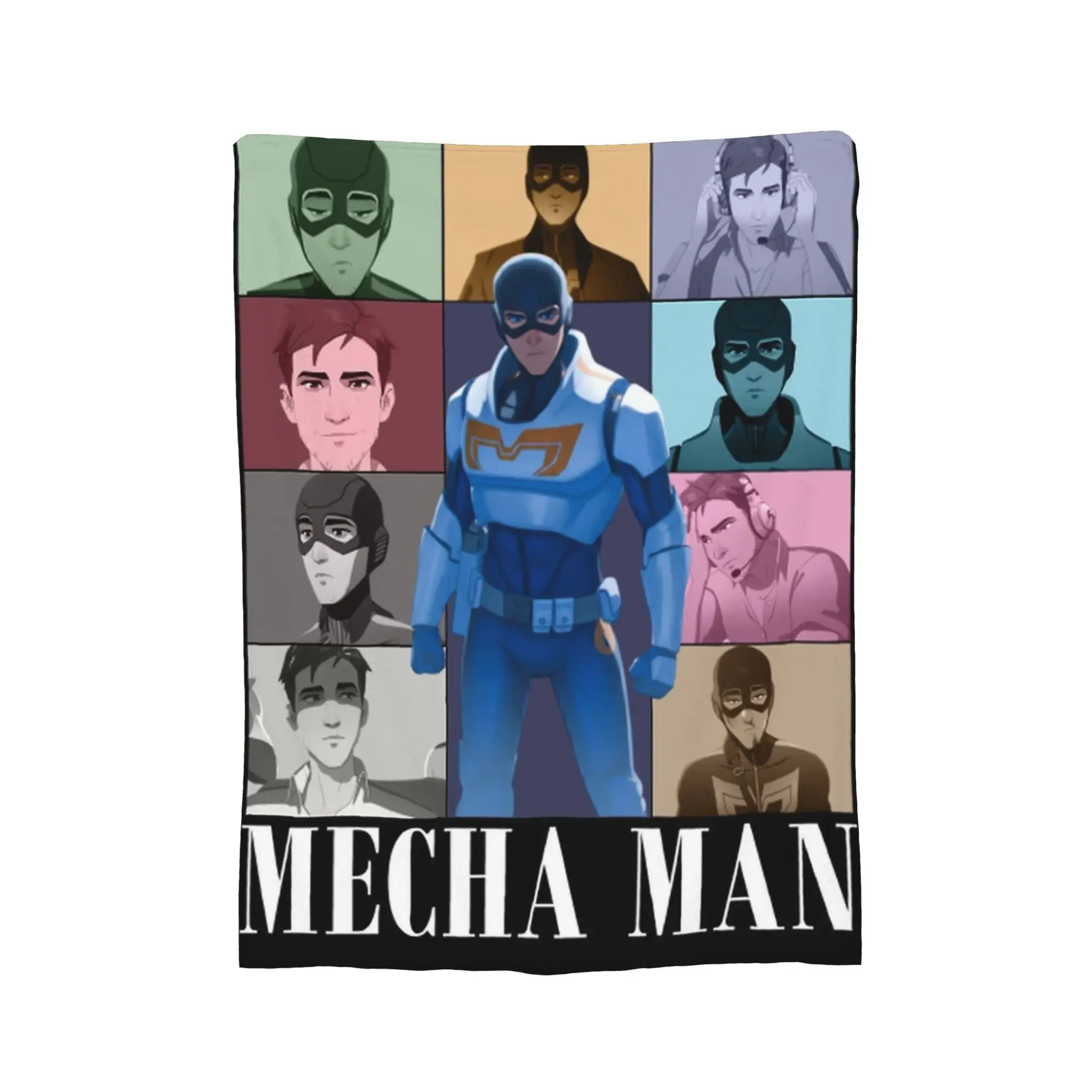 إرسال لعبة Mecha Man Eras جولة البطانيات الفانيلا ربيع الخريف تنفس سوبر لينة رمي بطانية للسرير سيارة الفراش يلقي #2