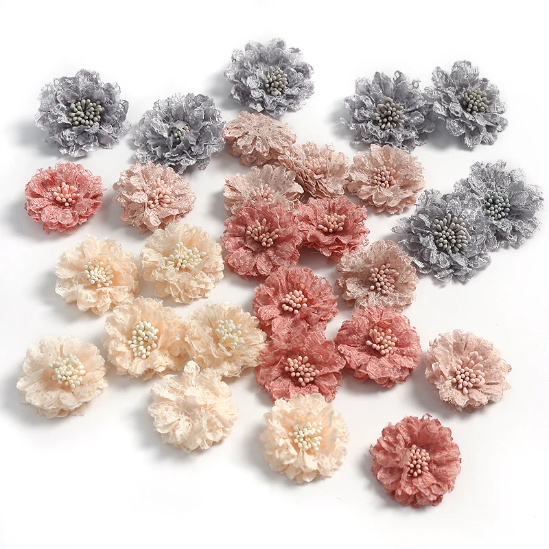 5Pcs Artificial Flowers Fake Flowers for Home Room Decor Wedding Marriage Decora Supplies DIY Craft Wreath Scrapbook Accessories