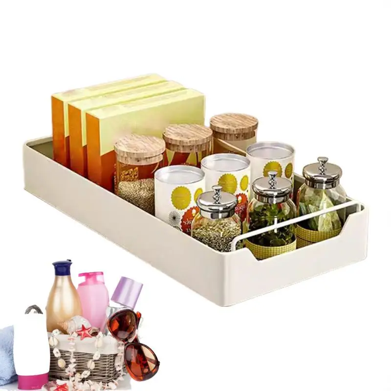 Kitchen Storage Drawers Cutlery Tray Pull-out Utensils Holder Telescopic Drawer Organizer Dividers Utensil Storage Drawer