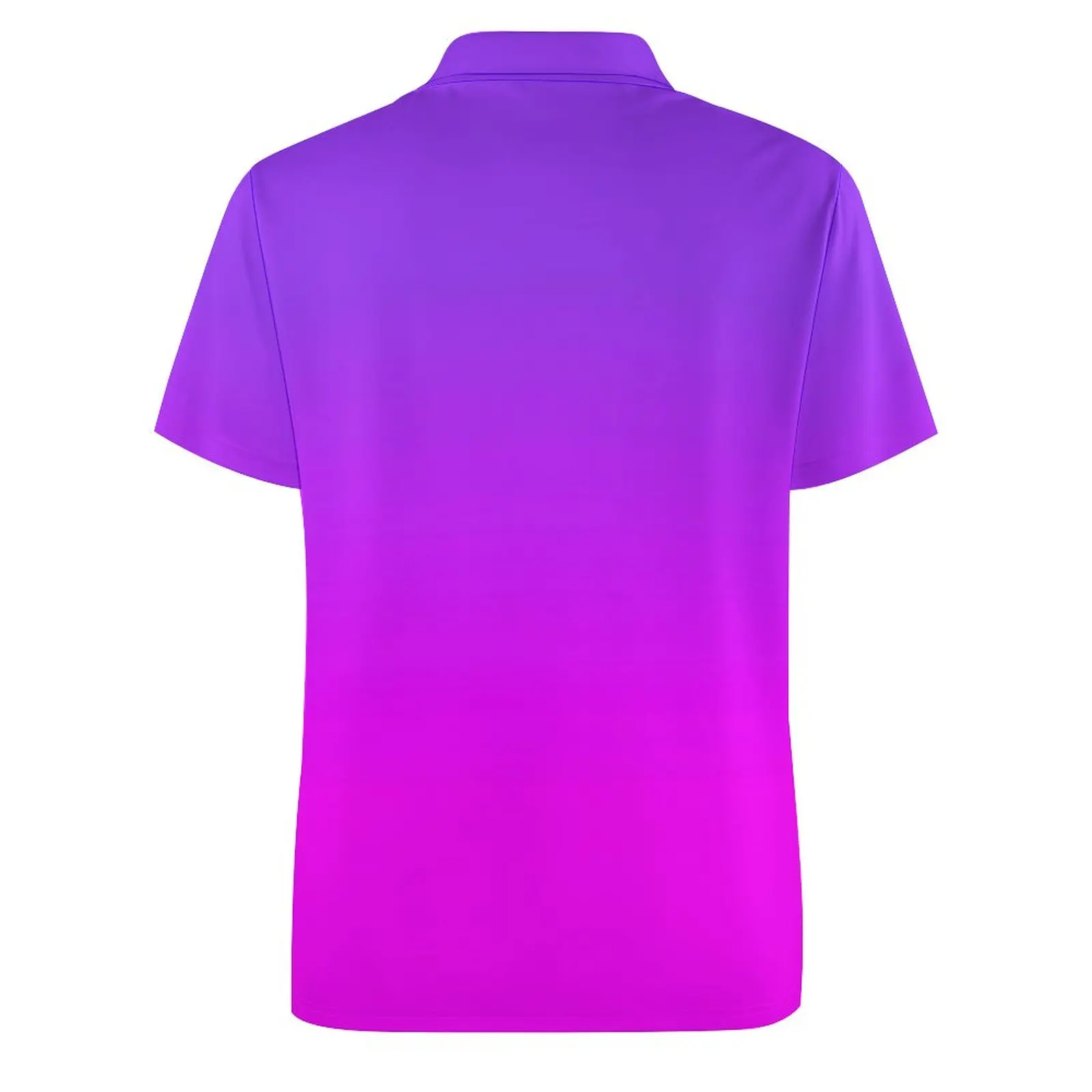 Neon Ombre Print Casual T-Shirts Purple and Pink Polo Shirts Turn Down Collar Trendy Shirt Summer Male Pattern Clothes Plus Size