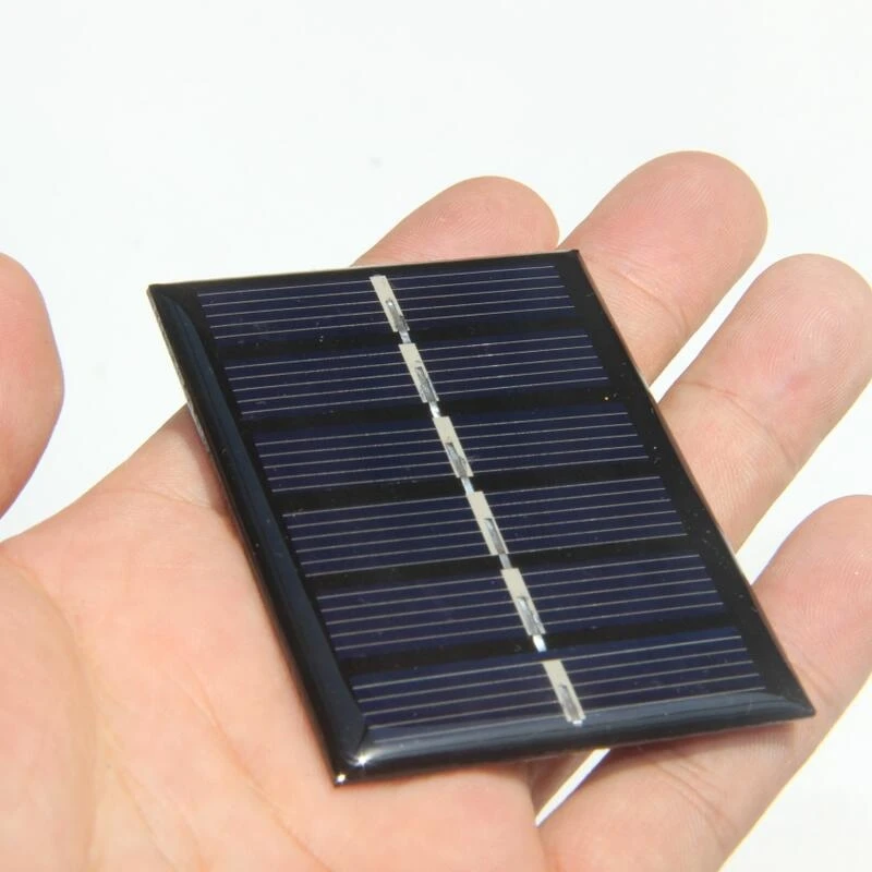 Pannello solare policristallino 0,3 W 3 V con filo Caricatore solare fai-da-te per studio di luci a batteria 2 V-3 V 65 * 48 MM 10 pezzi