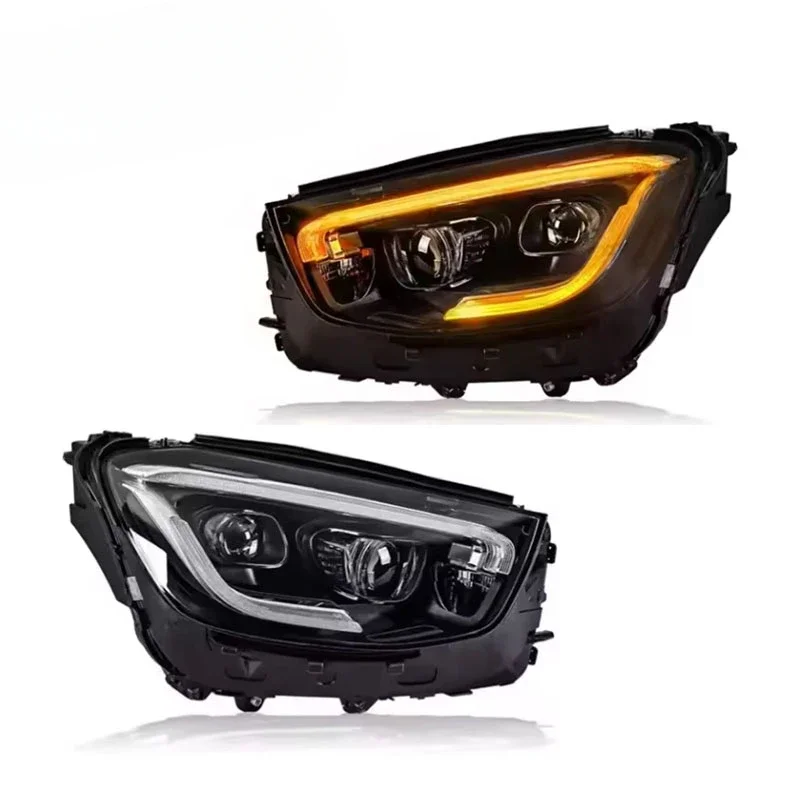 Ultra Brightness Headlights Assembly for Mercedes Benz GLC 20-22. Full LED Front Lamps Plug and Play Daytime Running Lights