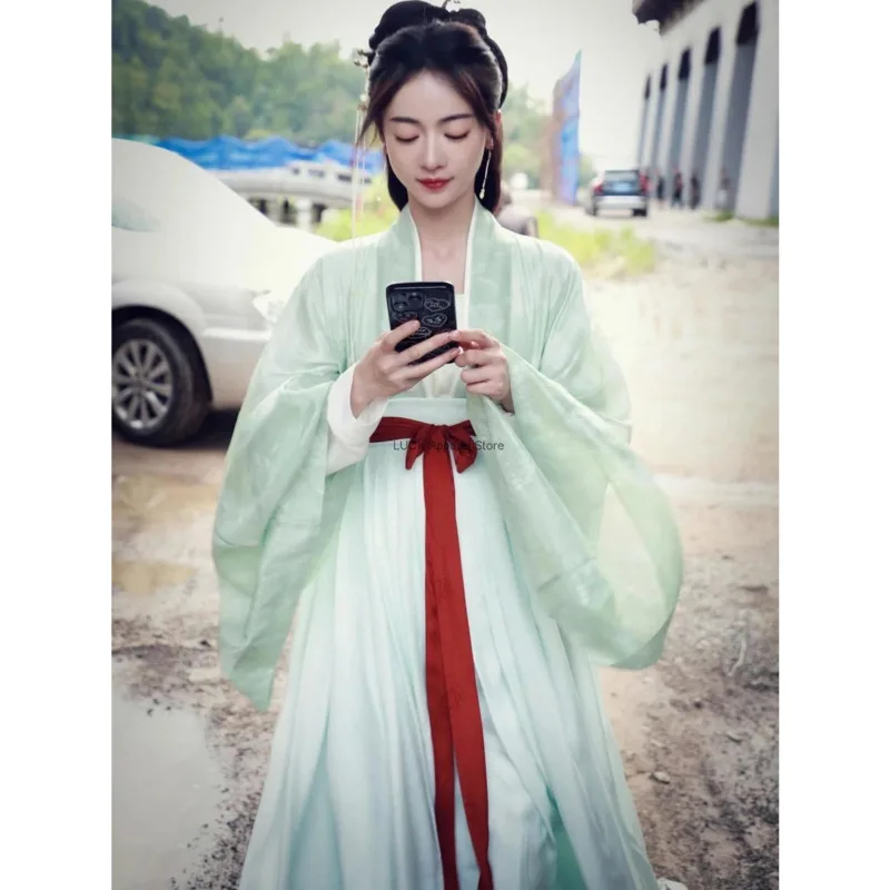 

Moyu Yunjian Hanfu Jiang Li Same Style Ancient Style Immortal Qi Wide Sleeves Flowing Immortal Skirt Ancient Costume