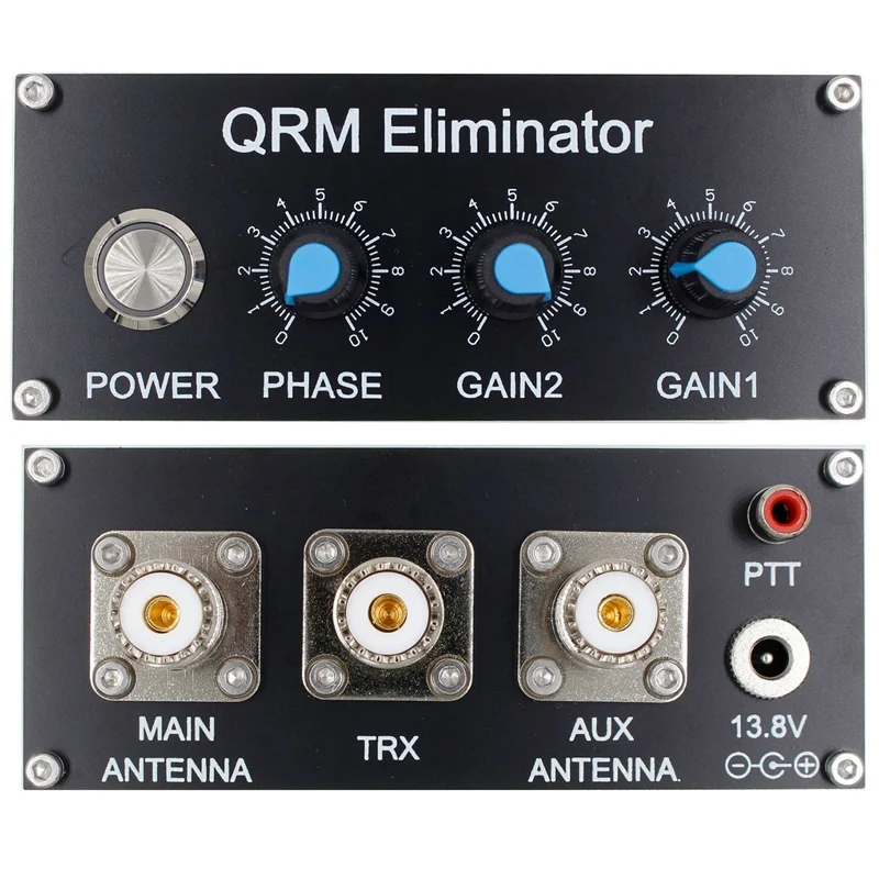 QRM Eliminator X-Phase (1-30 Mhz) HF Bands Adjustable Aluminum Housing PTT Control Signal Eliminator For Film Industry