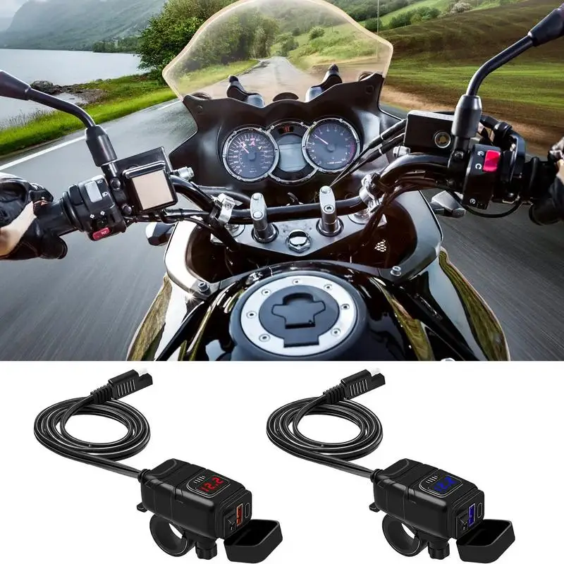 

Устройство для быстрой зарядки мотоциклов, с 2-мя USB-портами и вольтметром