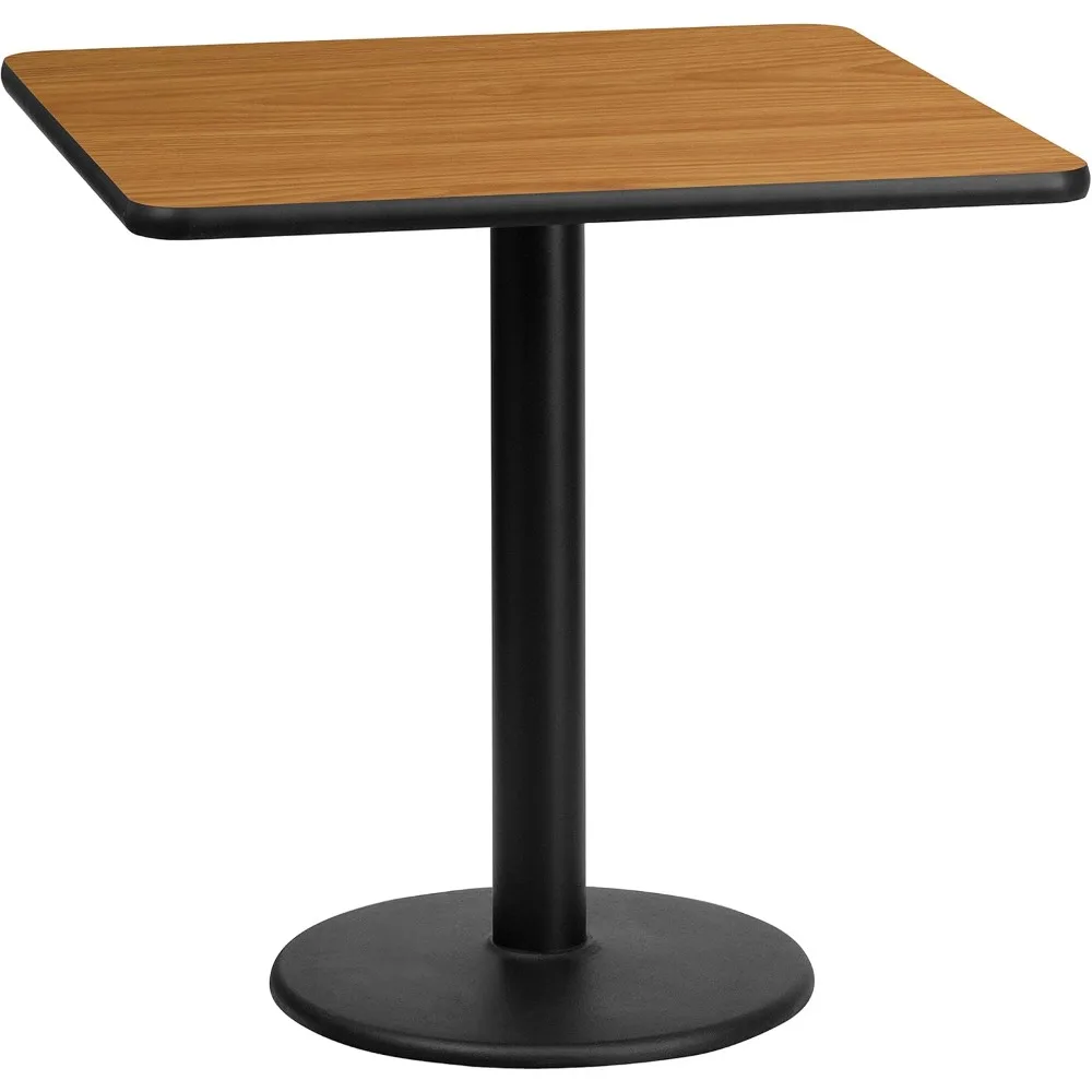 سطح طاولة مصفح طبيعي مربع مقاس 24 بوصة من جرانيس مع قاعدة ارتفاع طاولة مستديرة مقاس 18 بوصة #1