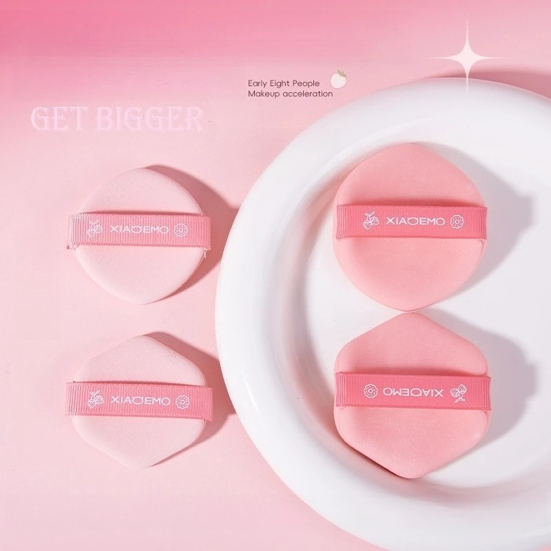 5 pçs veludo pó cosméticos puff mini esponja maior em aplicador de mistura molhada detalhes ferramentas de sopro de maquiagem molhado seco dupla utilização