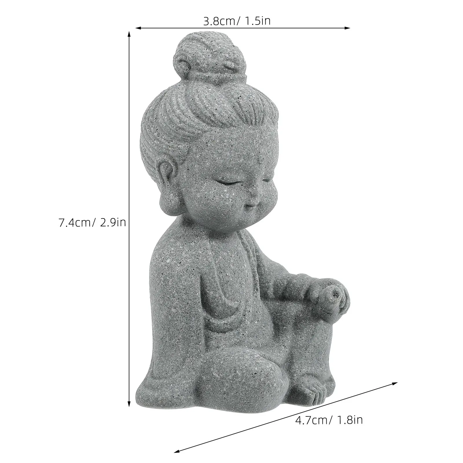 Resin Buddha Statue Mini Desktop Ornament for Home Office Garden Decor Fine Craftsmanship Smooth Surface Easy Clean view 6