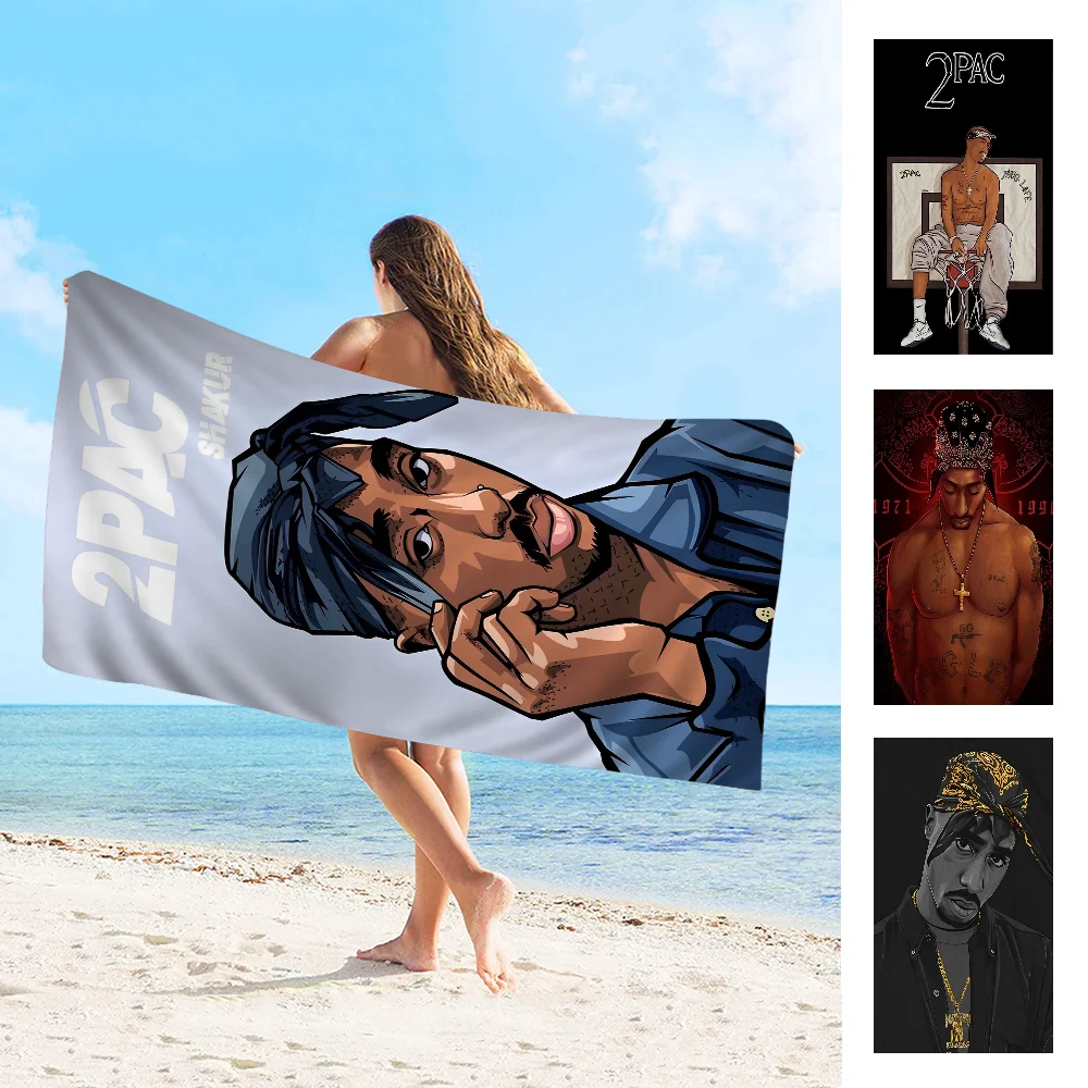 

2Pac Tupac Amaru Shakur Microfiber Beach Towel Absorbent Quick Dry Soft Yoga Swimming Resort Mountain Climbing Towel