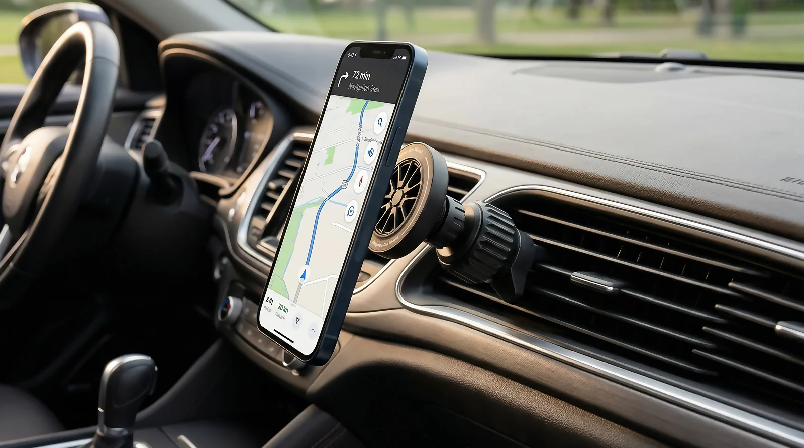 Maßgefertigte Magnetische Handyhalterung mit Luftstromkühlung für VW Tiguan 2024 2025 2026 2027 Tayron, 360° Drehbar ° Schwenkbare Telefonhalterung – Detail 8