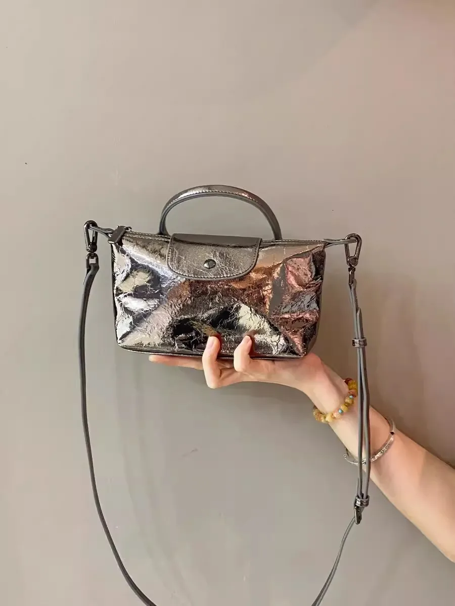 

Women's Mini Bag Crossbody Small Bag for Phone Gunmetal Silver Fashion Purse for Girls 2025 New Arrival