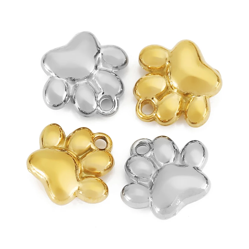 5 قطع الفولاذ المقاوم للصدأ الكلب مخلب سحر الخرز قلادة المعلقات أبدا تتلاشى أقراط سحر ل سوار ذاتي الصنع النتائج صنع المجوهرات