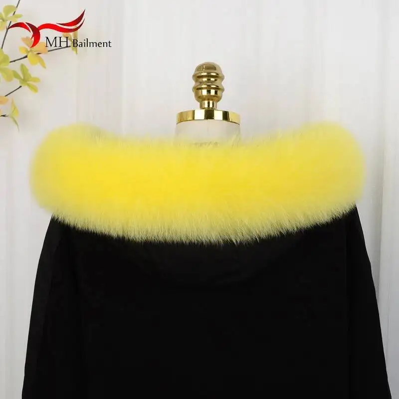 

Natural Fox Fur Collar For Women Genuine Warm Neck Caps Strip Winter Warm Scarves Detachable Shawl