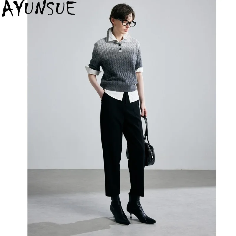 

AYUNSUE, осенне-зимние брюки, женские, Новое поступление 202, универсальные утягивающие повседневные брюки, одежда хорошего качества для женщин, Pantalon Femme