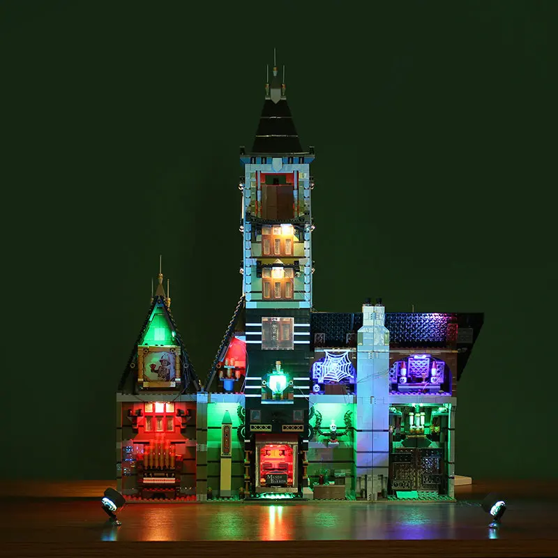 Kit de luz led adequado para lego criador a casa assombrada 10273 blocos de construção lâmpada decorativa (tijolos modelo não incluídos)