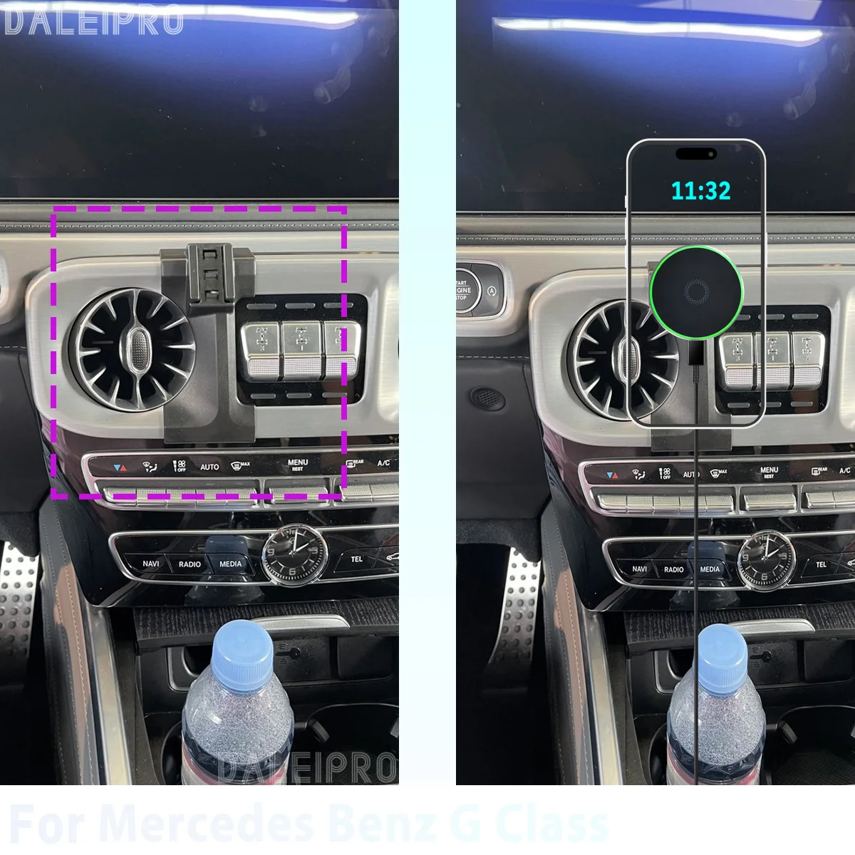 Made to measure for Mercedes Benz G Class 2019-2022 G500 G63 W463 AMG Phone Holder Car Magnetic Mount Smart Sensing Wireless