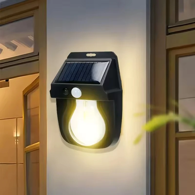 Solar Outdoor Patio Wall Light Body Sensor Home Garden Waterproof Outdoor Energy Saving Street Lights