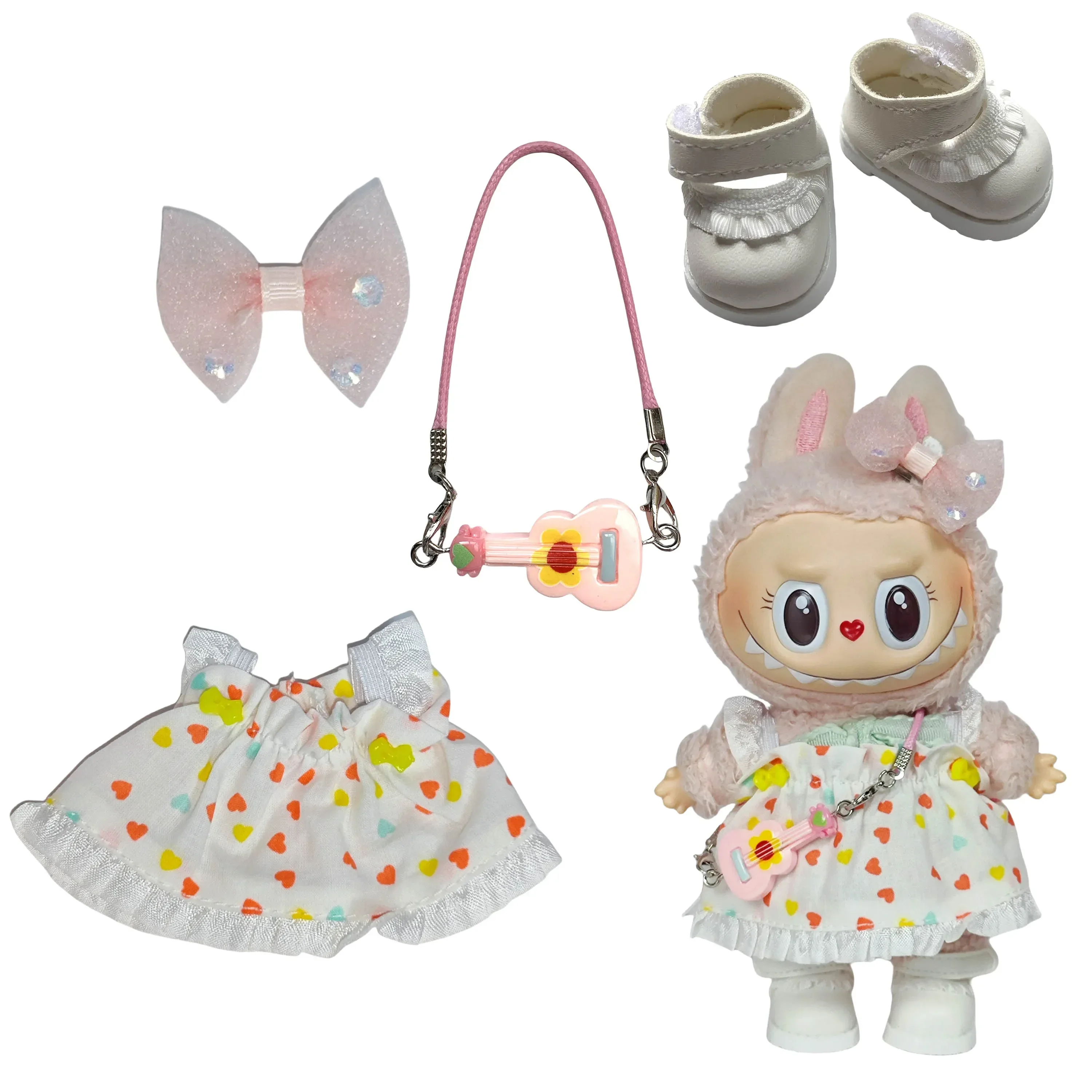 

Trend Mini Plush Doll Outfit Set Inspired Style w/ Headband & Wardrobe Kawaii DIY Collectible Fan Gift