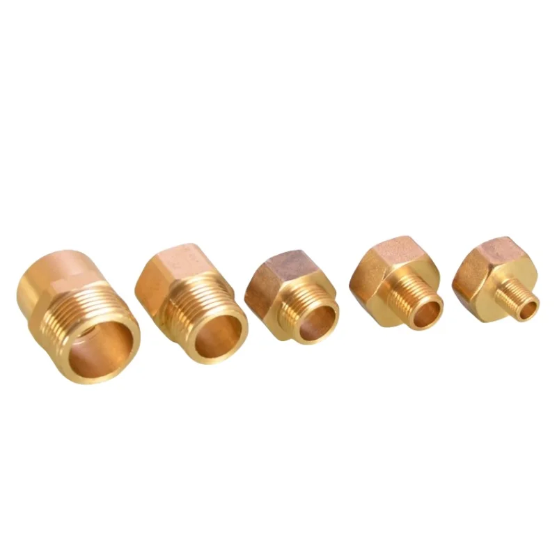 Brass Joint 1/2 3/4 1 Female to Male Thread Brass Pipe Converter Connector Water Oil Gas Plumbing Hardware Adapter Accessories