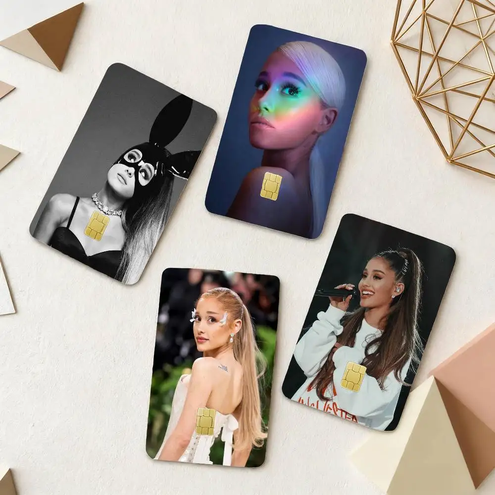 

A-Ariana Singer G-Grande 4pcs 1Set Card Stickers Small Waterproof Chip 4PCS Card Sticker Anti-Scratch