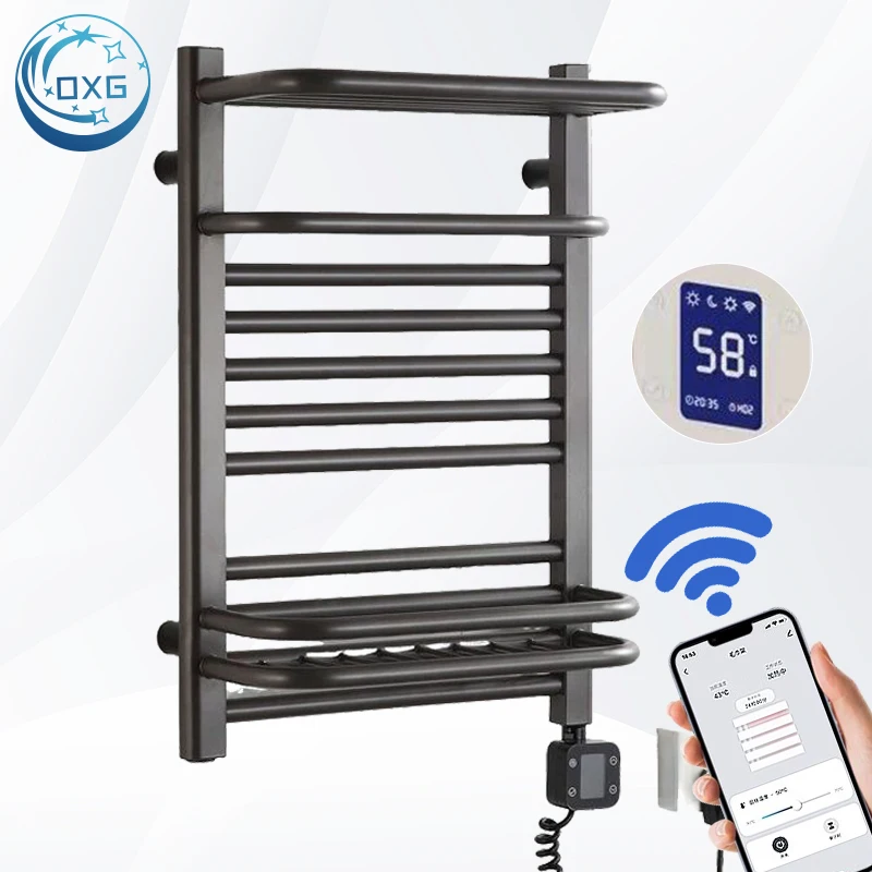 

OXG Batnroom Electric Towel Rack Towel Radiator with Storage Rack Touch Control Wifi/Non-wifi Control Bathroom Accessories