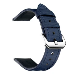 Luxury Men Watch Sailcloth Strap Leather 20mm 22mm 23mm Black Nylon Watch Band Strap Waterproof Wrsitband