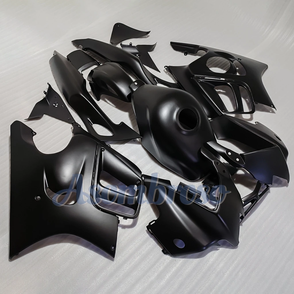 مجموعة هدايا كاملة من البلاستيك للدراجات النارية لهوندا 1997 1998 CBR600F3 97 98 CBR600 F3 مجموعة هيكل السيارة مطلية باللون الأسود غير اللامع