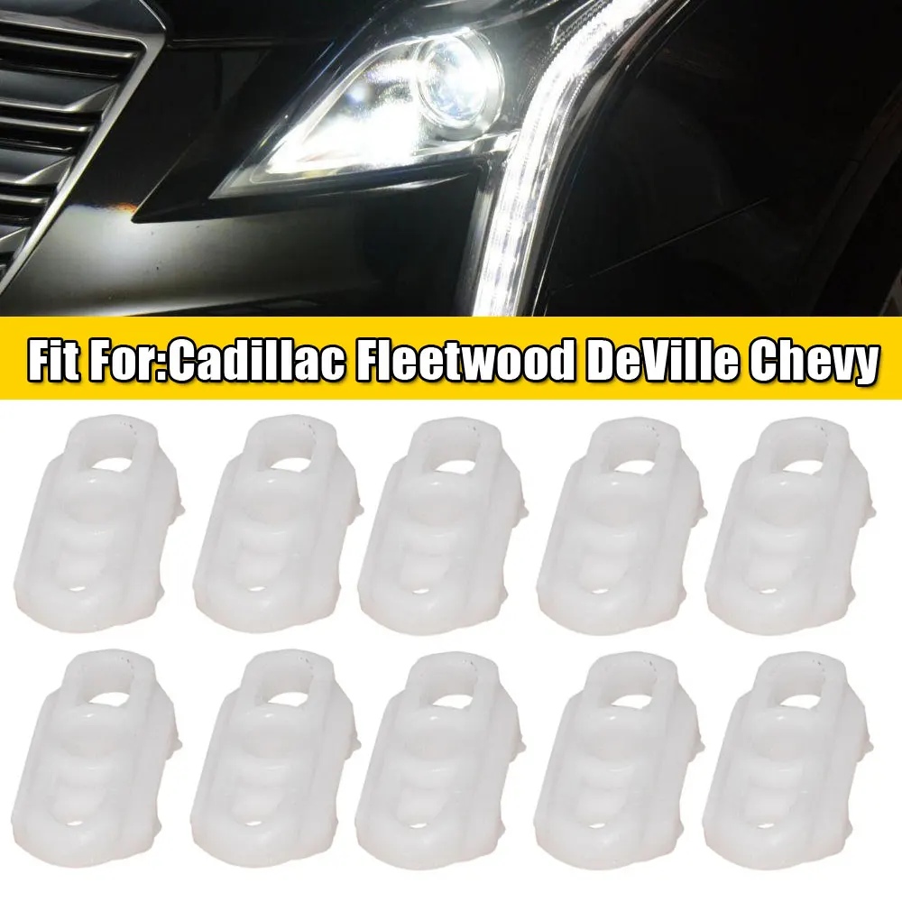 

10pcs Polypropylene White Window Regulator Guide Clips Professional for Cadillac Fleetwood DeVille Chevy Gadget Car Accessories