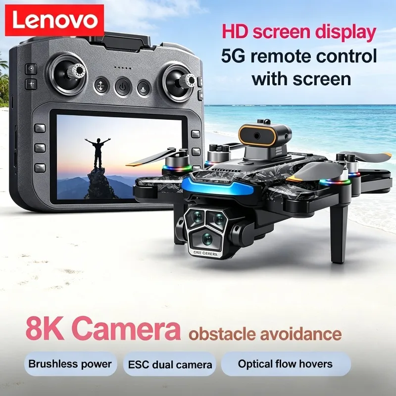 

Квадрокоптер Lenovo Mi A14Pro Max 8K с тремя камерами, оптическим позиционированием, GPS, бесщеточным двигателем, функцией обхода препятствий, складной, радиоуправляемый, для дистанционного управления, игрушка-дрон